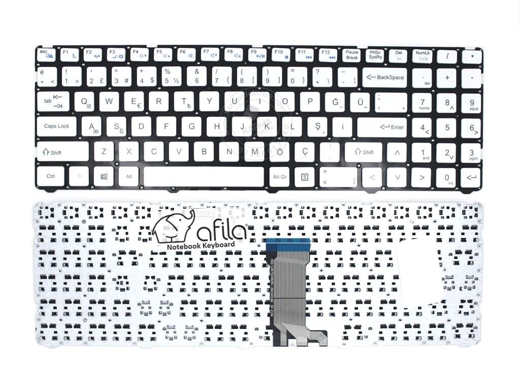 Casper Nirvana C600.7100-4L00T-S-F Notebook Klavyesi (Beyaz TR)