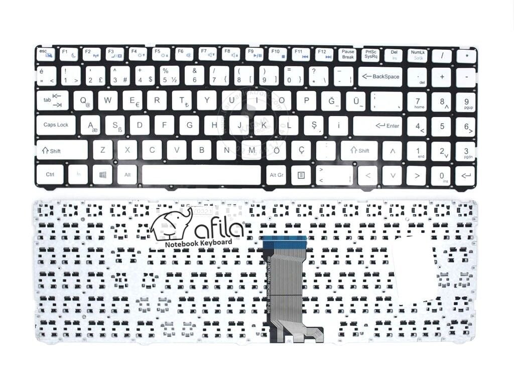 Casper Nirvana C600.7100-4L30T-B Notebook Klavyesi (Beyaz TR)