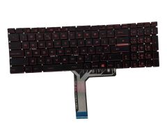 MSI GS73VR Stealth Pro 6RF-039TR msi Uyumlu Notebook Klavyesi (Siyah TR) Ver.2 / Kırmızı Tuş ışıklı