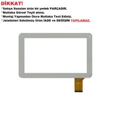 Piranha Ultra II Tab 9.0 ( ultra 2 Tab 9 ) uyumlu 9'' inç Tablet için Dokunmatik Panel Beyaz