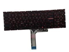 MSI GS73VR Stealth Pro 7RF-273TR msi Uyumlu Notebook Klavyesi (Siyah TR) Ver.2 / Kırmızı Tuş ışıklı
