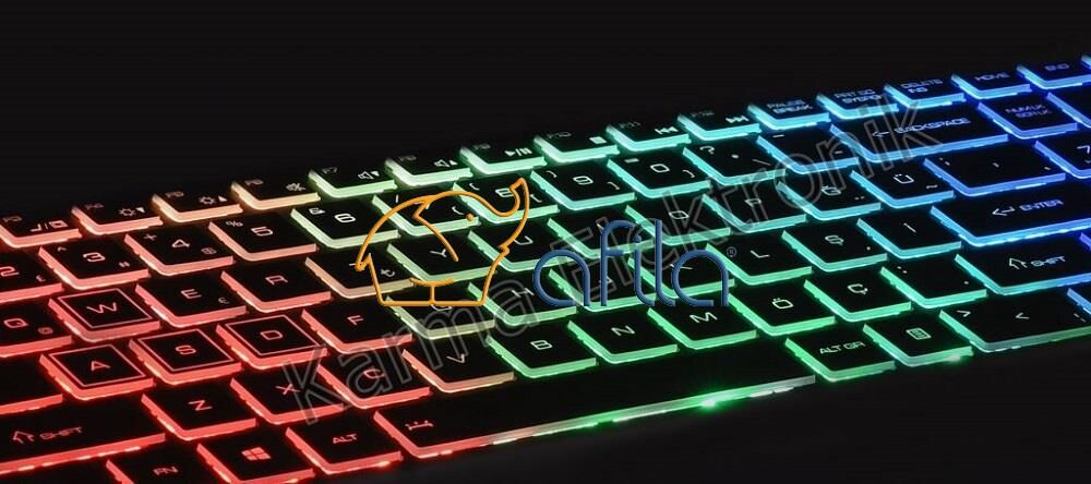 Monster Tulpar T5 V17.1.2 Uyumlu Notebook Klavyesi, Laptop Tuş Takımı (Siyah TR) RGB ışıklı