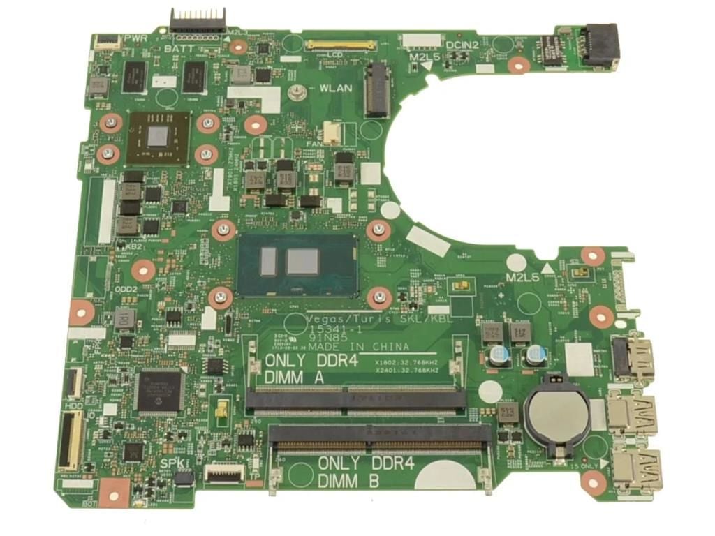 Dell inspıron 15 3467, 3567 P63F P63F002 Notebook Anakartı, Mainboard 15341-1 91N85 (Cpu SR2EU, i3-6006U, Gpu 216-0867071, R5 M330 )