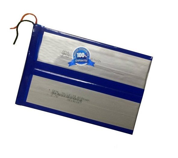 General Mobile E-TAB 10 Pil, Hometech ideal Tab 10 Tablet Bataryası, Pili (7.4V 6000Mah / 2 Kablolu)