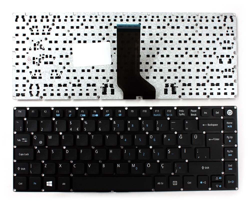 Acer Aspire E5-491G Notebook Klavyesi - Siyah - TR