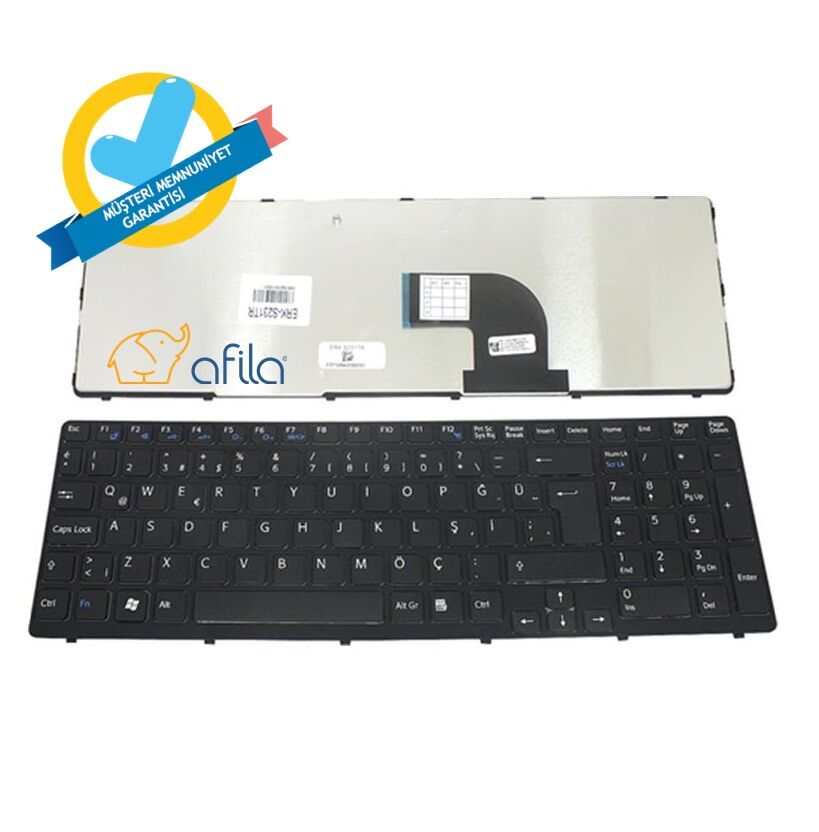 Sony Vaio SVE1712W1EB, SVE17132CTB Notebook Klavyesi (Siyah TR)