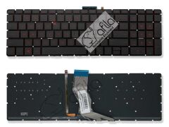 Hp uyumlu Omen 17-w253dx Notebook Klavyesi, Işıklı Kırmızı Tuş TR