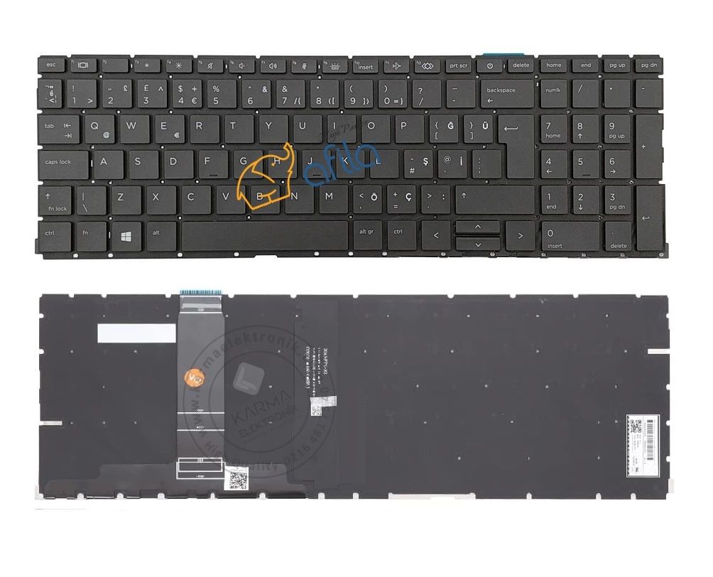 Hp ProBook 455 G9 Notebook Klavye - Tuş Takımı / Siyah - TR