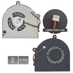 Toshiba Satellite C660, C660-1QG Notebook Cpu Fanı- Ver.1 (3Pin)