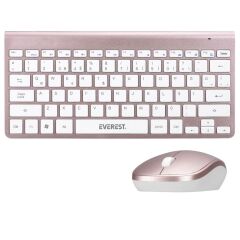 Everest KB-BT72 ELITE Rose Gold Kablosuz Q Klavye + Mouse Set