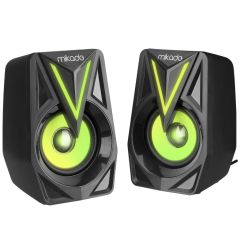 Mikado MD-S23  2.0 Multimedia 3W*2 Siyah USB RGB Işıklı Gaming Speaker Hoparlör
