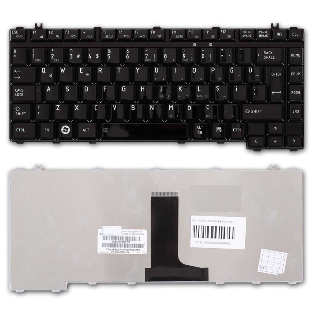 Toshiba M305-S4920 M305-S49201 Klavye (Parlak Siyah TR)
