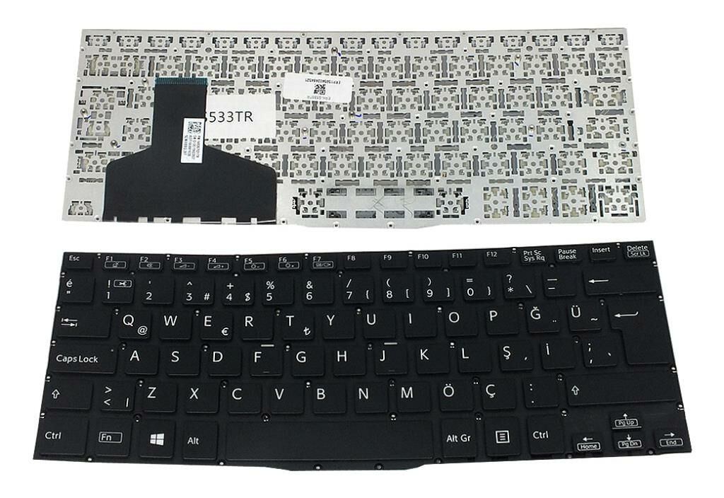 Sony Vaio SVF13N2H4R, SVF13N2J2E, SVF13N2J2R Notebook Klavyesi (Siyah TR)
