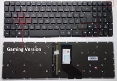 Acer Predator PH317-52-582S Uyumlu Notebook Klavyesi, Laptop Tuş Takımı (Siyah TR) Işıklı - Ver.2