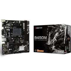 Biostar B450MHP AMD AM4 DDR4 3200 HDMI VGA mATX Anakart (M2 Yuvasu Yok)
