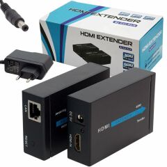 Afila PM-18232, Q-HEX2 60m HDMI Extender Cat5-Cat6 Metal Kasa 2'li Paket (60 Metre Uzatıcı)