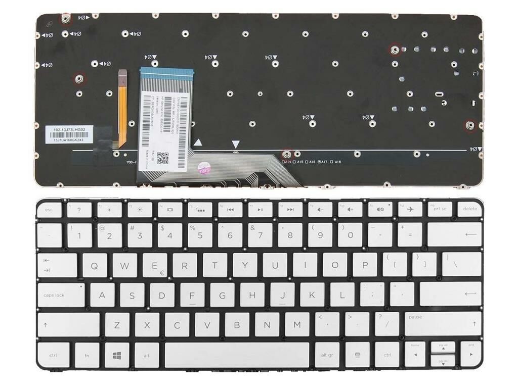 Hp Spectre x360 13-4103nt (V4M92EA) Notebook Klavyesi / Silver, Gri - TR