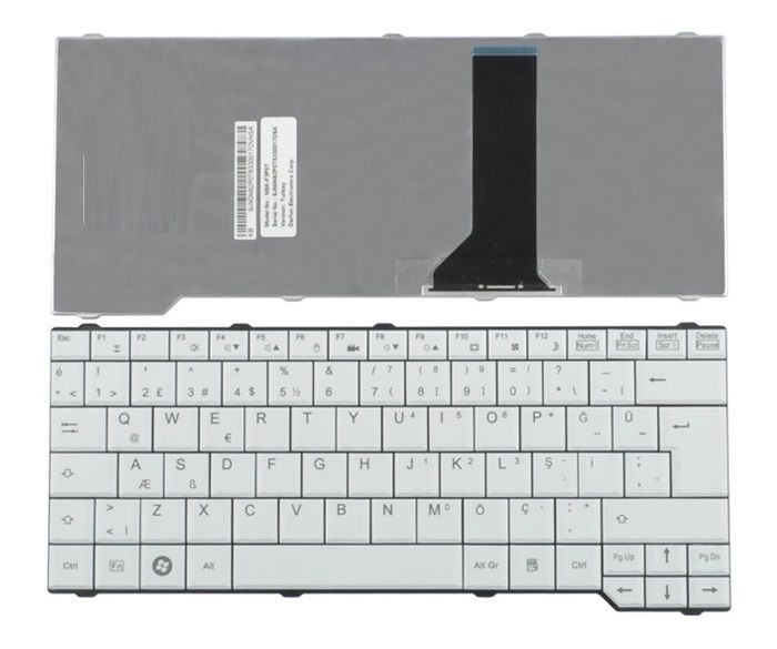 NSK-F3M0U NSK-F3P0F NSK-F300G Notebook Klavye Tuş Takımı Beyaz TR
