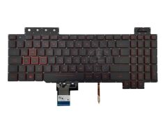 Asus TUF Gaming FX705G, FX705GD Uyumlu Notebook Klavyesi, Backlit - Ver.1 (Non-RGB) - Kırmızı Tuş TR