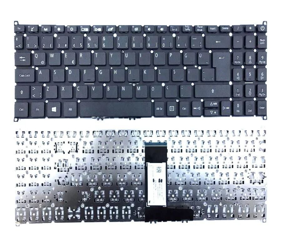 Acer Aspire 3 A315-22-46R7 Uyumlu Notebook Klavyesi, Laptop Tuş Takımı (Siyah TR)