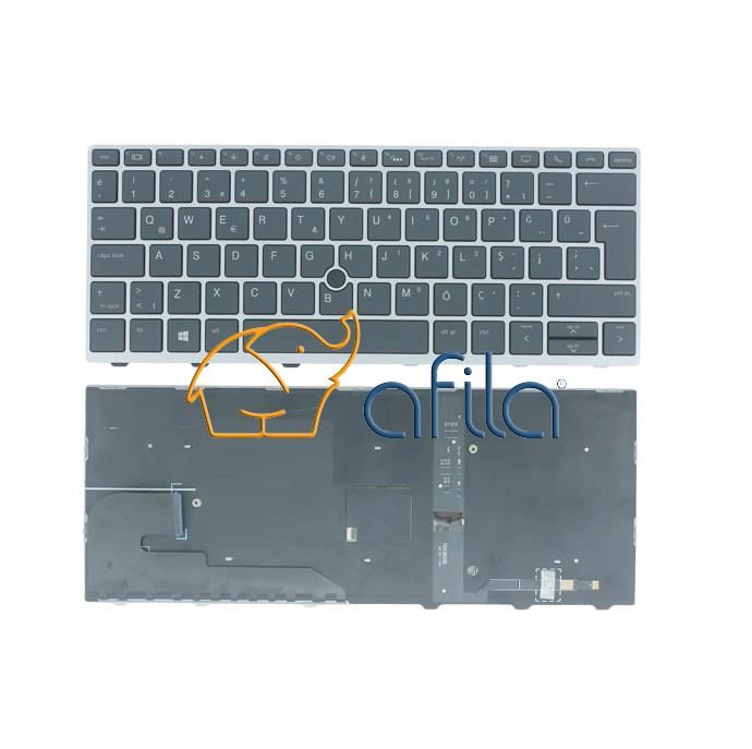HP Elitebook 830 G5, 735 G5, 730 G5 Notebook Klavyesi (Siyah TR) ışıklı