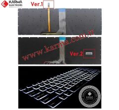 MSI GE62 Apache Pro 6QD-1054TR, 6QD-1258XTR msi Uyumlu Notebook Klavye (Siyah TR) V1 / Beyaz ışıklı