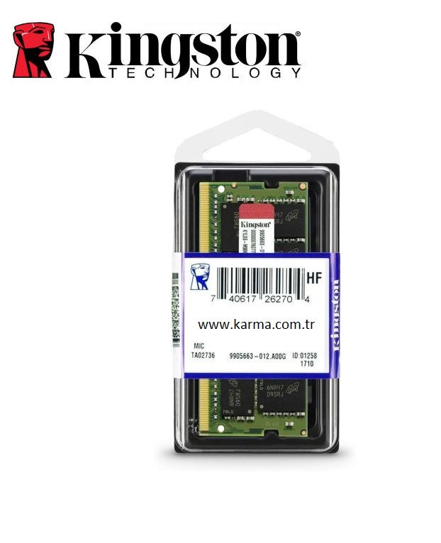 Kingston NTB 8GB 3200MHz DDR4 Notebook RAM Bellek CL22 1.2V Sodimm (KVR32S22S6/8)