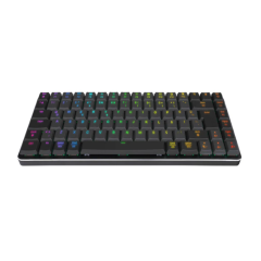 Rampage W-GRANITE Siyah/Gri Low Profile BLUE SWITCH Q RGB 2,4 ghz+ BT Mekanik Gaming Oyuncu Klavye