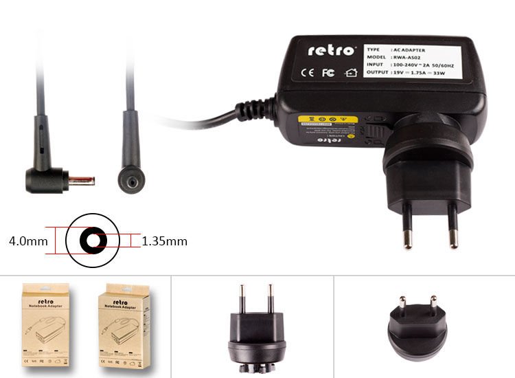 Asus UX360 UX360C UX360CA Şarj Adaptörü (19V 1.75A 33W)