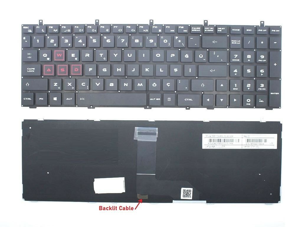 Casper MP-13H83USJ9201, MP-13H86GB9201 Klavye / TR - ışıklı