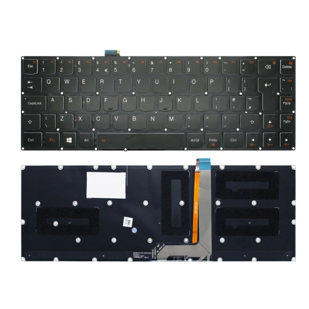 Lenovo Yoga 3 Pro-1370 Notebook Klavyesi - Siyah - TR - Işıklı