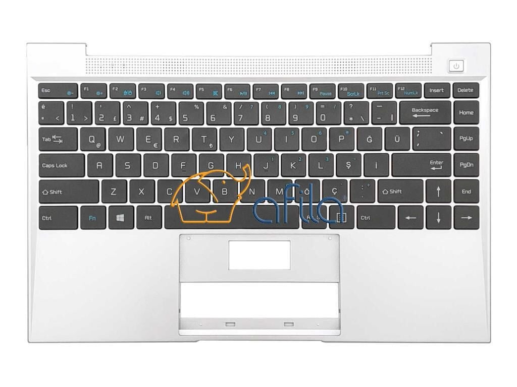 Casper Nirvana C350.4000-4C00B Notebook Klavye - Tuş Takımı / Siyah - TR - Ver.2 - Silver Üst Kasa
