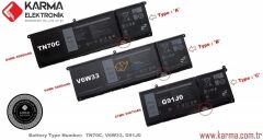 Dell inspiron P112F, P112F001 Uyumlu Notebook Bataryası, Laptop Pili / Ver.2 - 4Cell