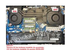 HP Victus Gaming 16-S0001NTA15 (7Z4L9EAA15) Notebook Fanı - Ver.1 - 5Volt (Sol Fan)