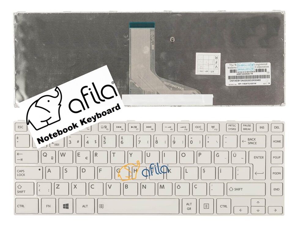 Toshiba Satellite P845t-10u Notebook Klavyesi Beyaz TR