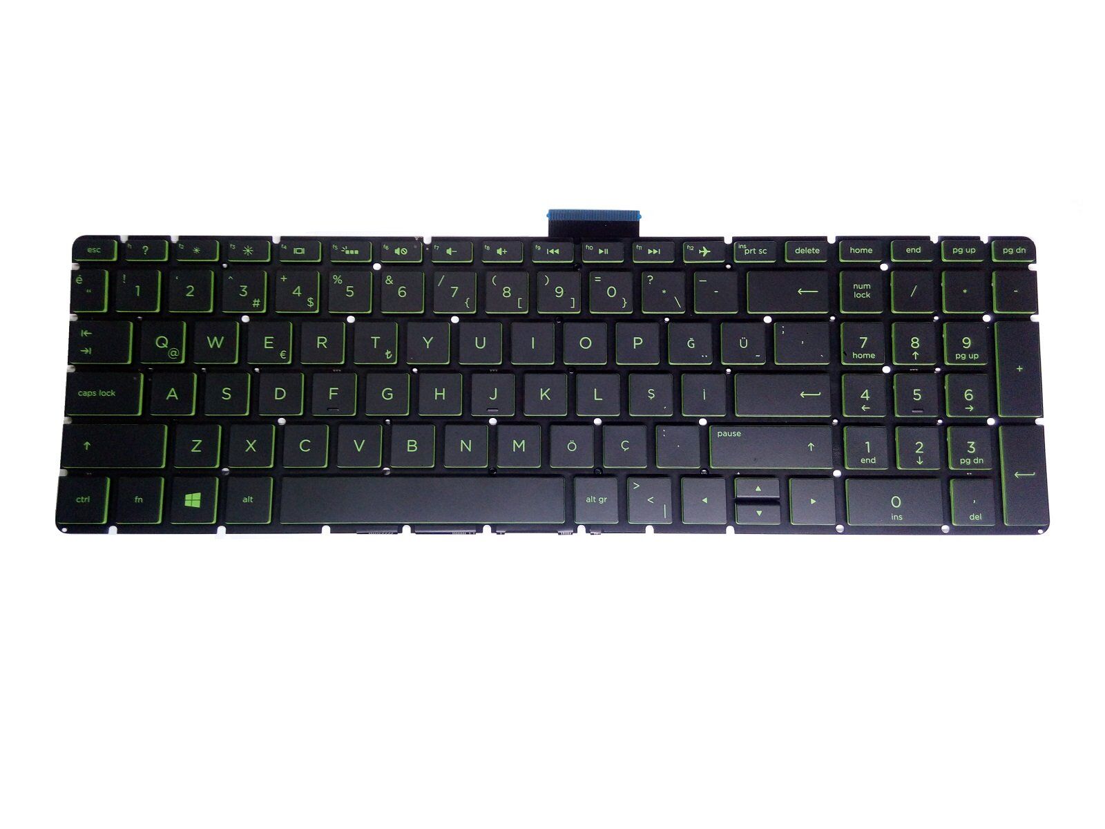 Hp Pavilion Gaming 15-DK1030nt Klavye (Siyah TR) Yeşil Tuş / IŞIKLI