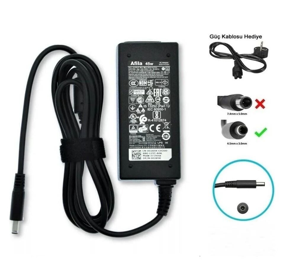 Dell XPS 13 13-321X 13-322X 13-L321X Adaptör, Şarj Cihazı 45W