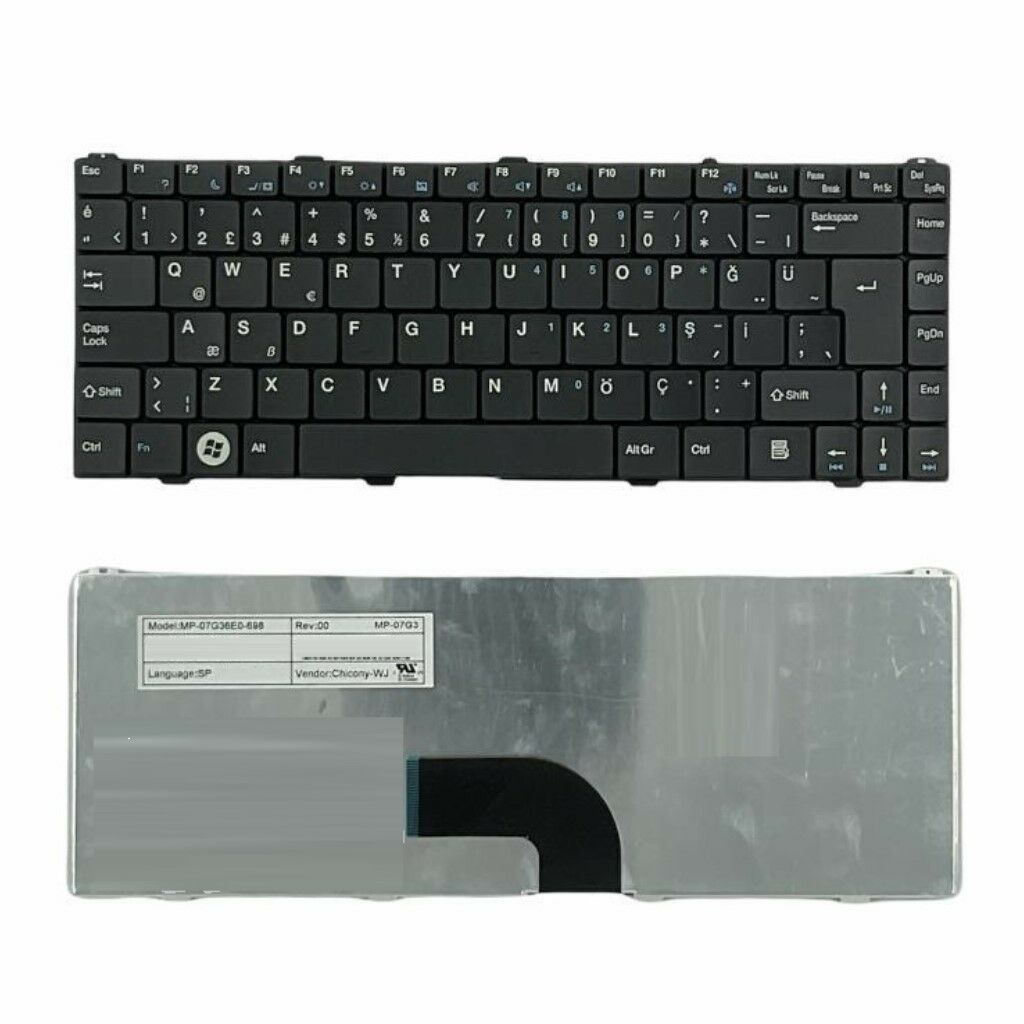 Grundig PK130AQ1A05, PK130CF3A05 Notebook Klavyesi (Siyah TR)