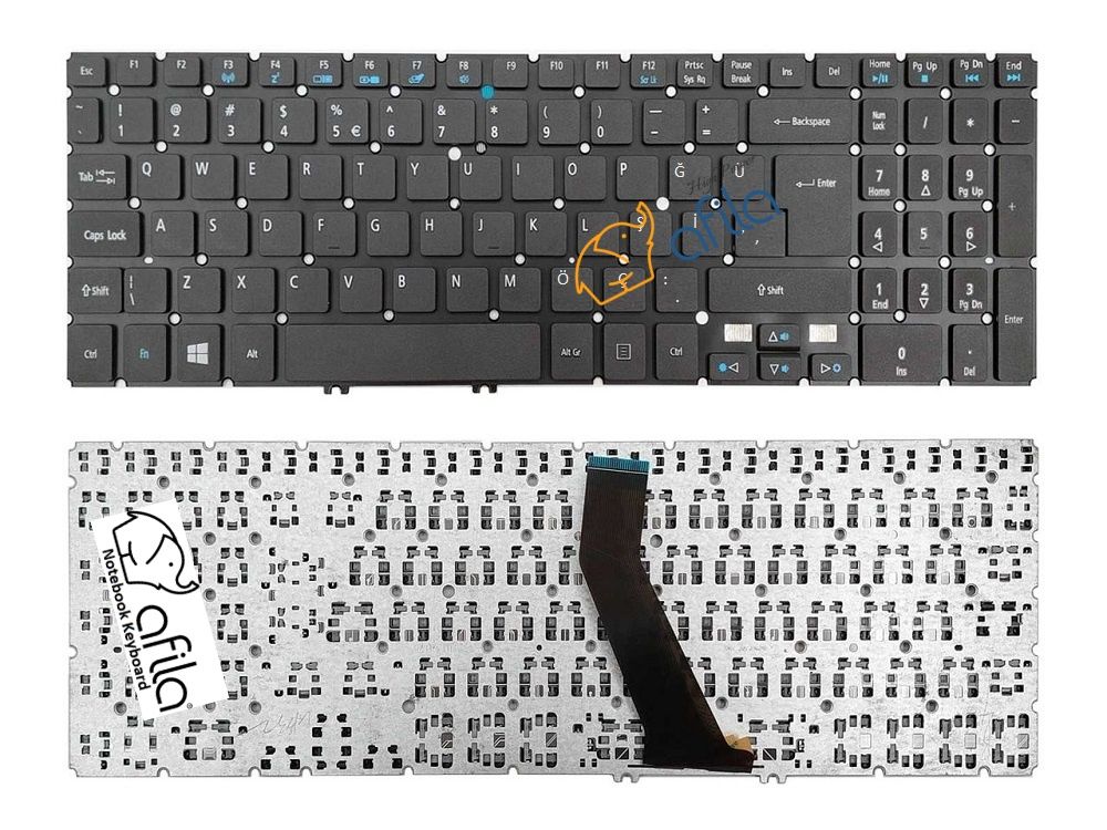 Acer Aspire V5-572, V5-572G, V5-572P, V5-572PG Notebook Klavye - Tuş Takımı / Siyah - TR