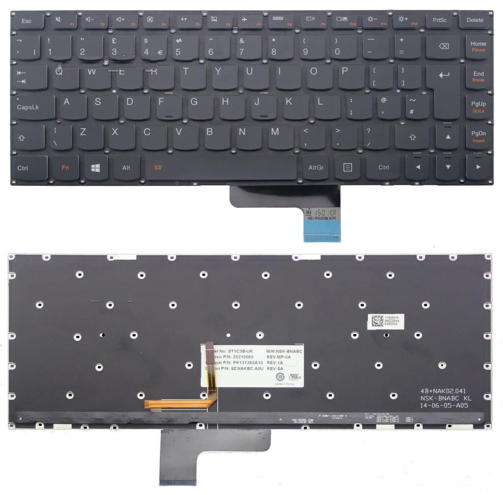 Lenovo MP-12W2 ST1HB-TUR Notebook Klavyesi - Siyah - TR - Işıklı