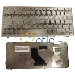 Toshiba Dynabook NB200-10Z, NB205, NSK-TJ00T, 9Z.N2P82.00T, PK130811A20 Klavyesi Gümüş, Gri / İNG.