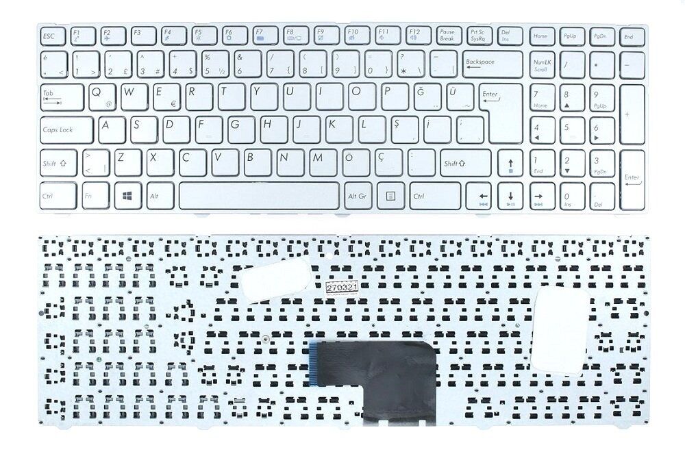Casper Nirvana CGU.2820-4L05A Notebook Klavye - Tuş Takımı / Silver - TR