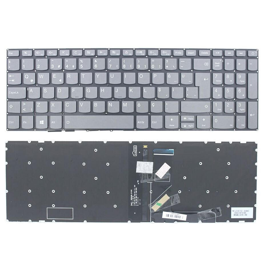 Lenovo ideaPad S145-15IW 81MV015YTX Klavyesi - Füme TR, ışıklı / Power Tuşlu