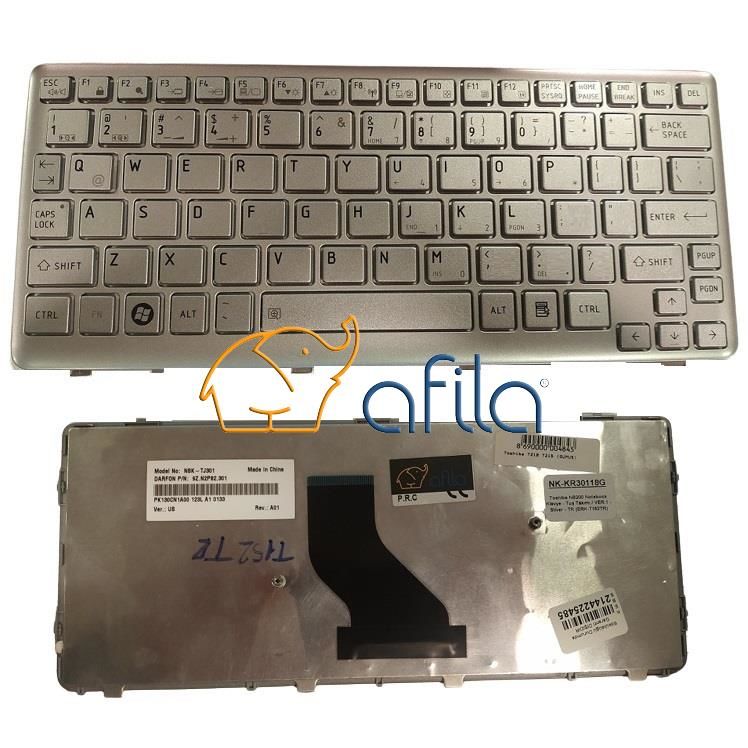 Toshiba PK1308O2A20 Klavyesi Gümüş, Gri  / İNG.