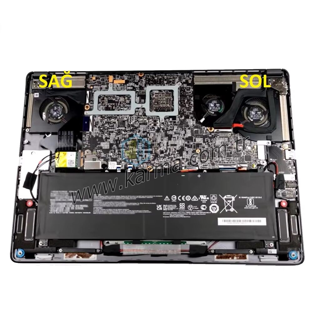 Msi Creator A11UET uyumlu Notebook Fanı - Sağ