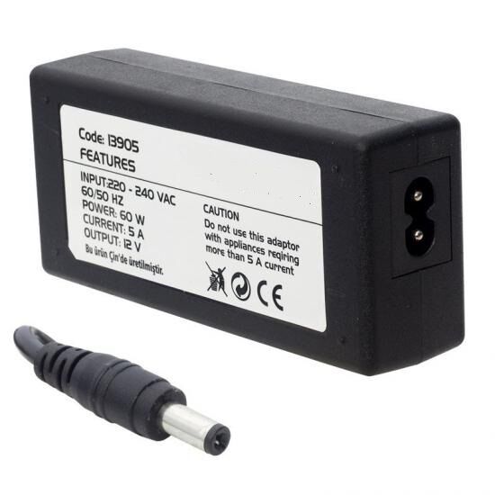 Afila Universal 12V 5A 60W Plastik Kasa Power Adaptör (5.5x2.5mm)