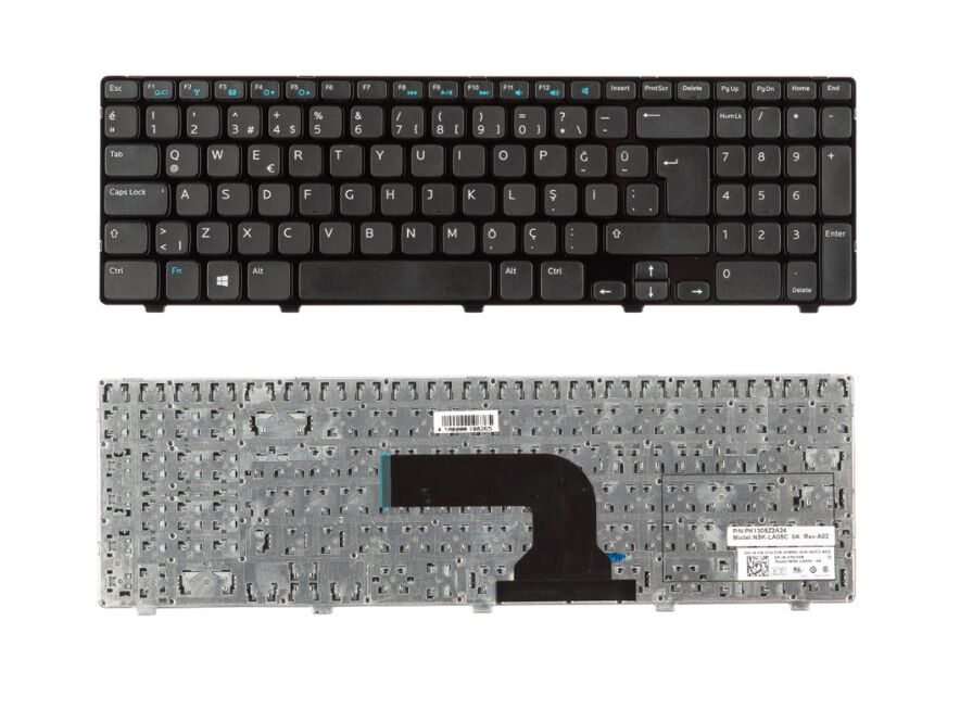 Dell 3521 15 3521 P28F P28F003 Notebook Klavyesi Siyah TR