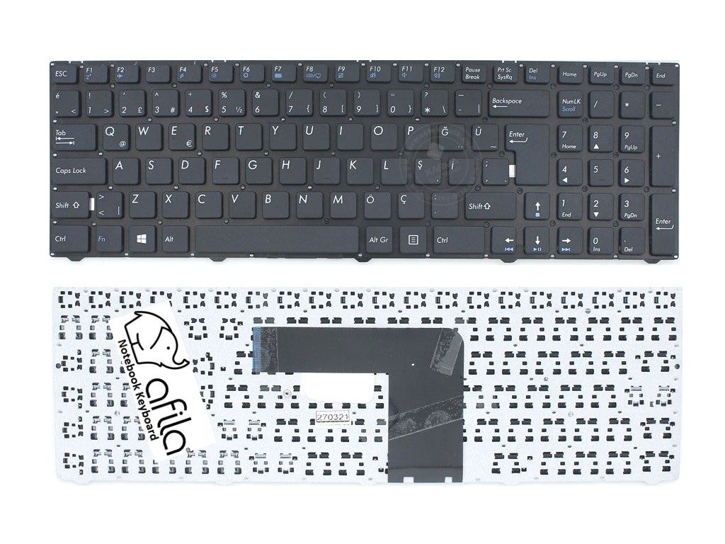 Medion Akoya 21 21(MD 99866 MSN 30020298) Notebook Klavyesi, Laptop Tuş Takımı Siyah TR