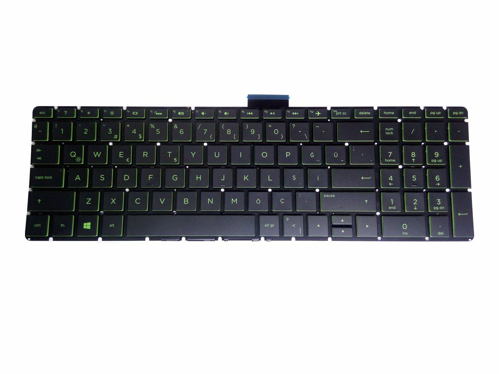 Hp Pavilion Gaming 15-DK2023nt Klavye (Siyah TR) Yeşil Tuş / IŞIKLI