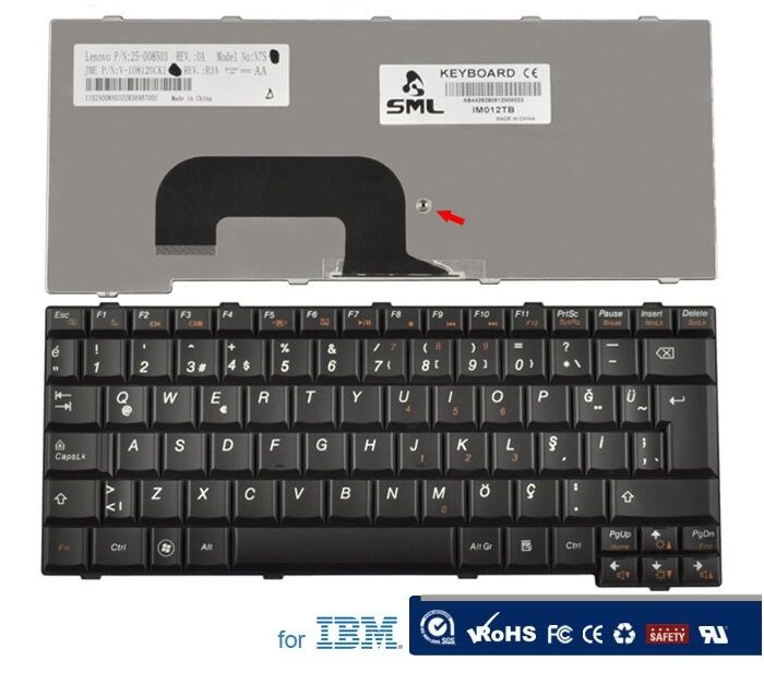 Ibm Lenovo ideaPad S12 N7S Notebook Klavye Tuş Takımı (Siyah TR)